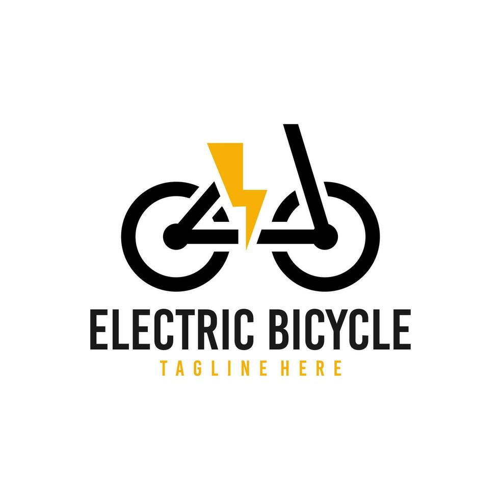 eléctrico bicicleta logo concepto icono vector. sencillo diseño moderno eléctrico bicicleta tecnologia vector. vector