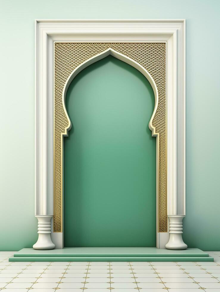 AI generated Eid mubarak traditional islamic festival religious background photo