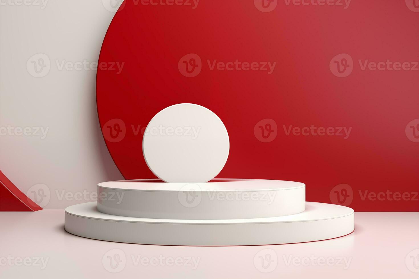 AI generated Christmas Background with a podium mockup photo