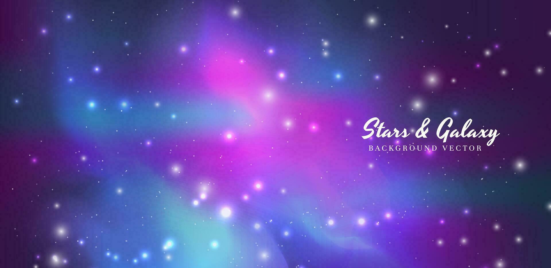 Galaxy starry night sky banner background vector