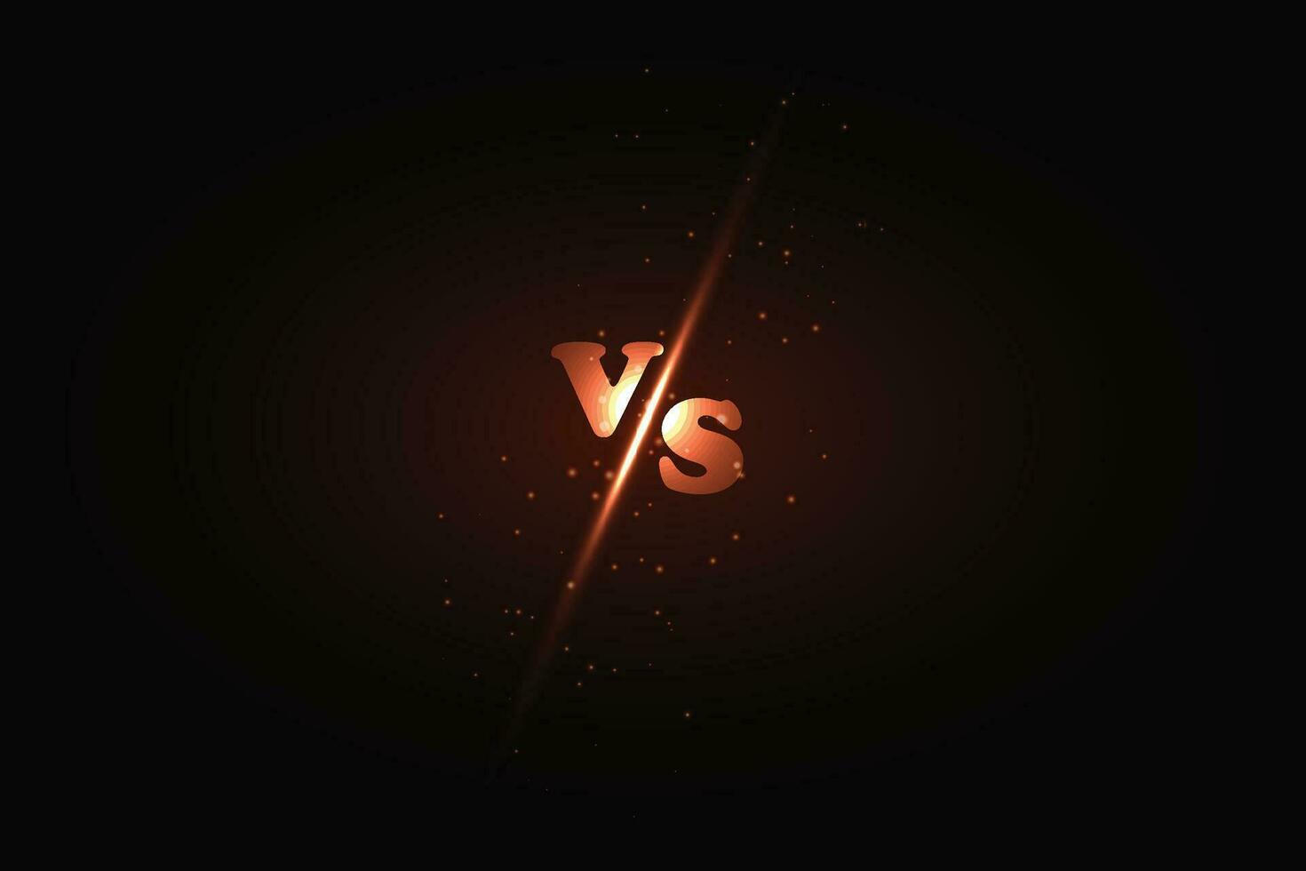 Vs letters for sports fight competiton vector