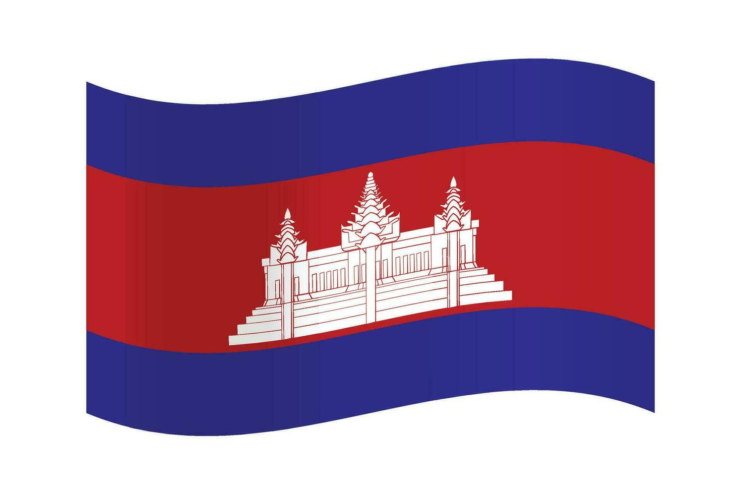 vector compilation the flag of Cambodia