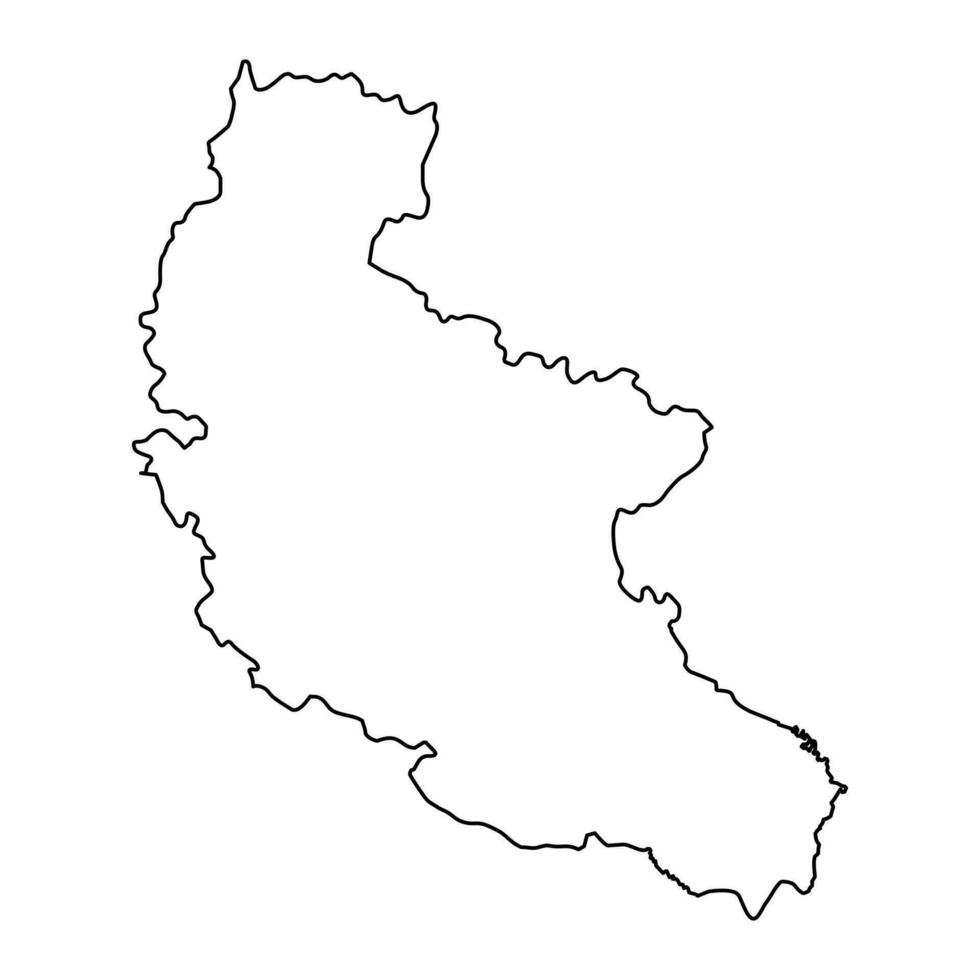 Kakheti region map, administrative division of Georgia. Vector illustration.