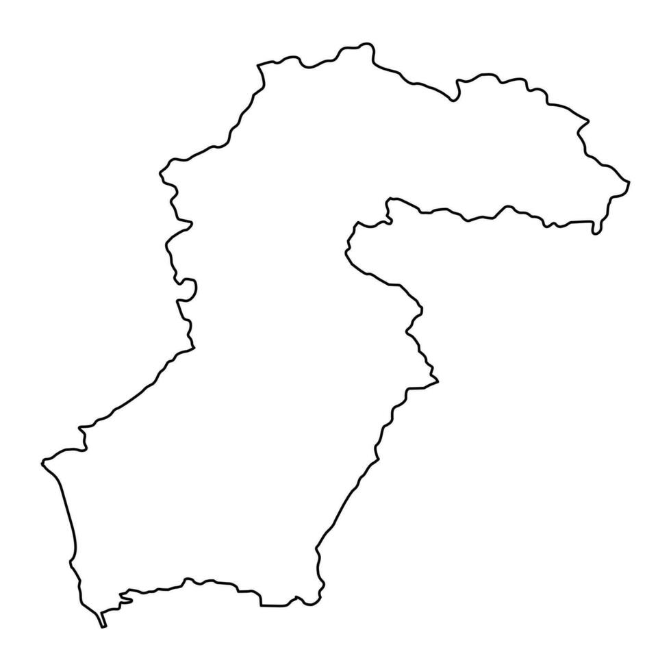 Samegrelo Zemo Svaneti region map, administrative division of Georgia. Vector illustration.