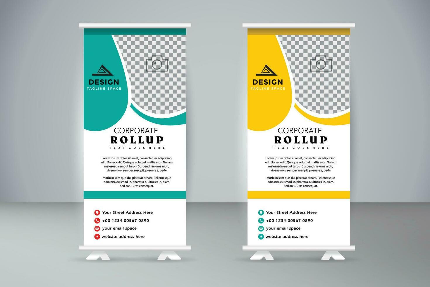 Modern roll up business template vector