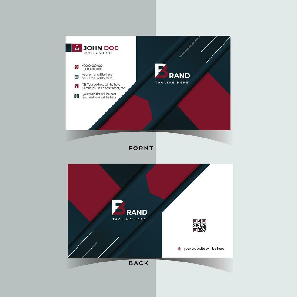 Corporate professional Business card template design. vector