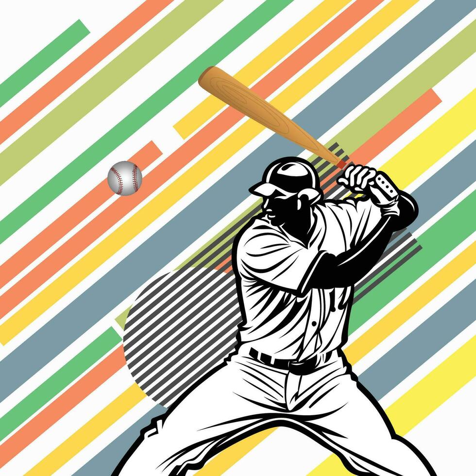 vector icons of baseball bats and balls crossed