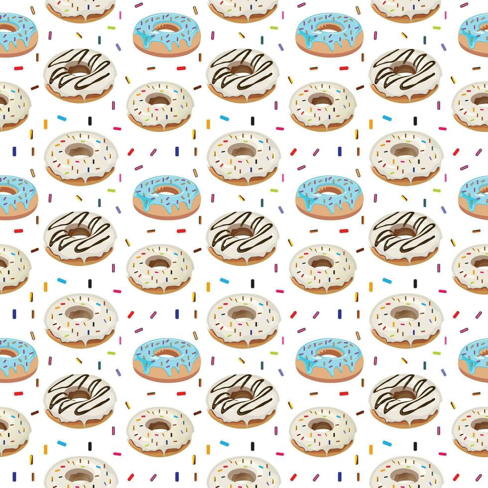 Donuts seamless pattern vector design