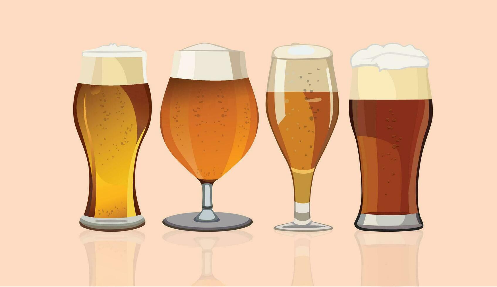 international beer day event in vector format with mugs