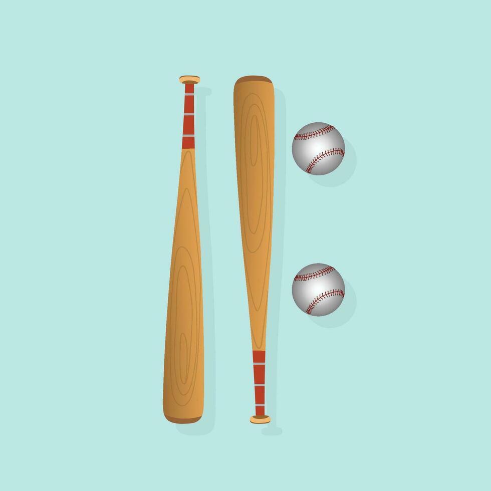 vector íconos de béisbol murciélagos y pelotas cruzado