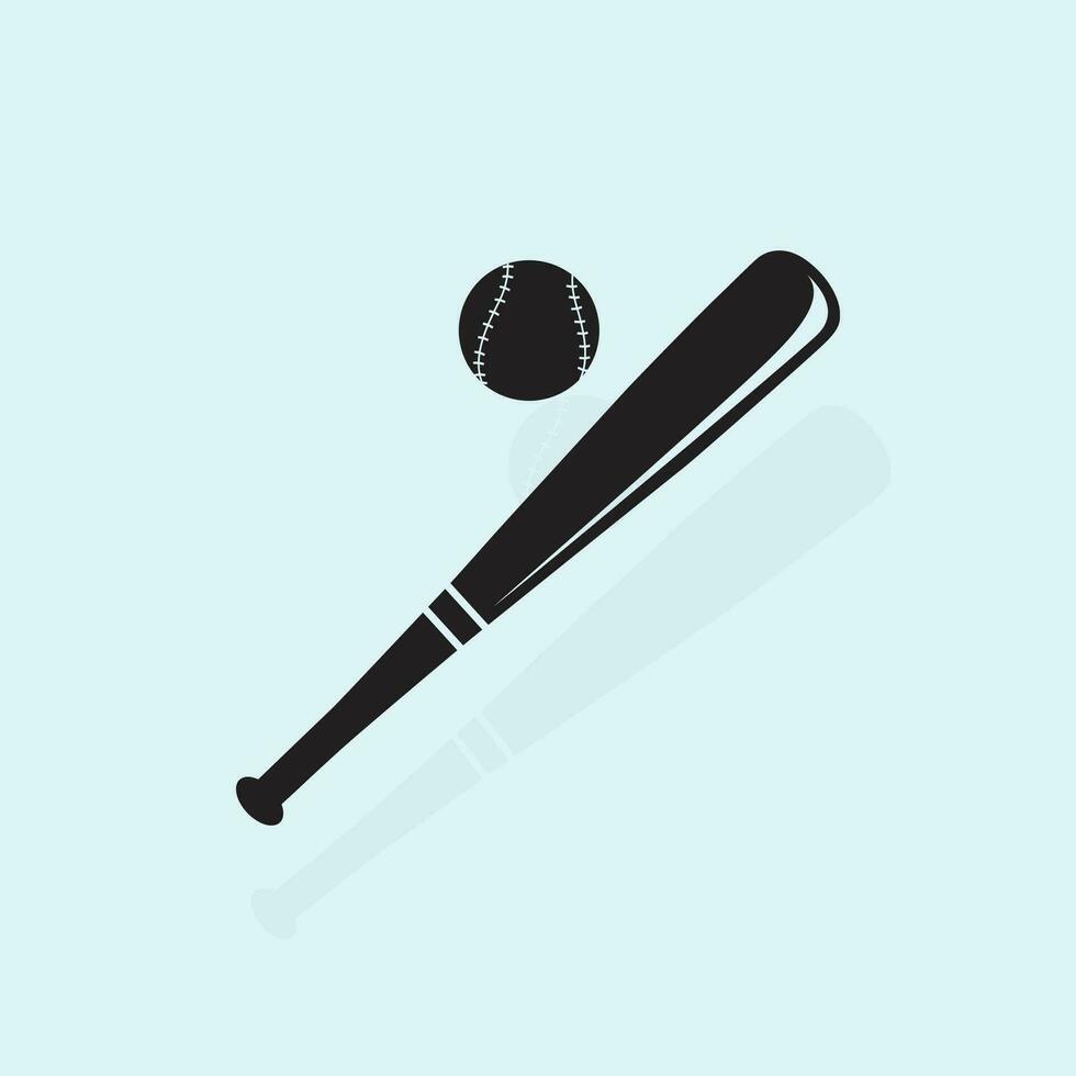 vector icons of baseball bats and balls crossed