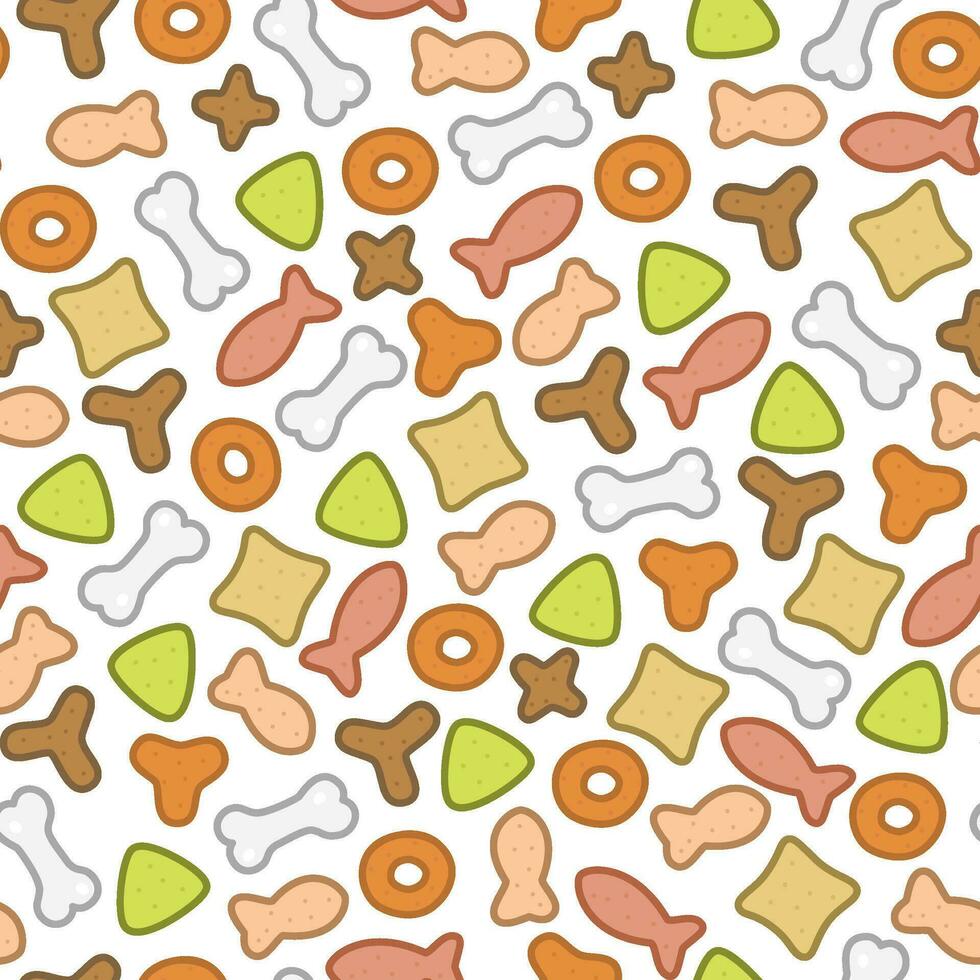 pet food seamless pattern. vector pet food seamless pattern background. a pile of granulated cat food. packaging pets food. kitten food pattern background. kitten food pattern.