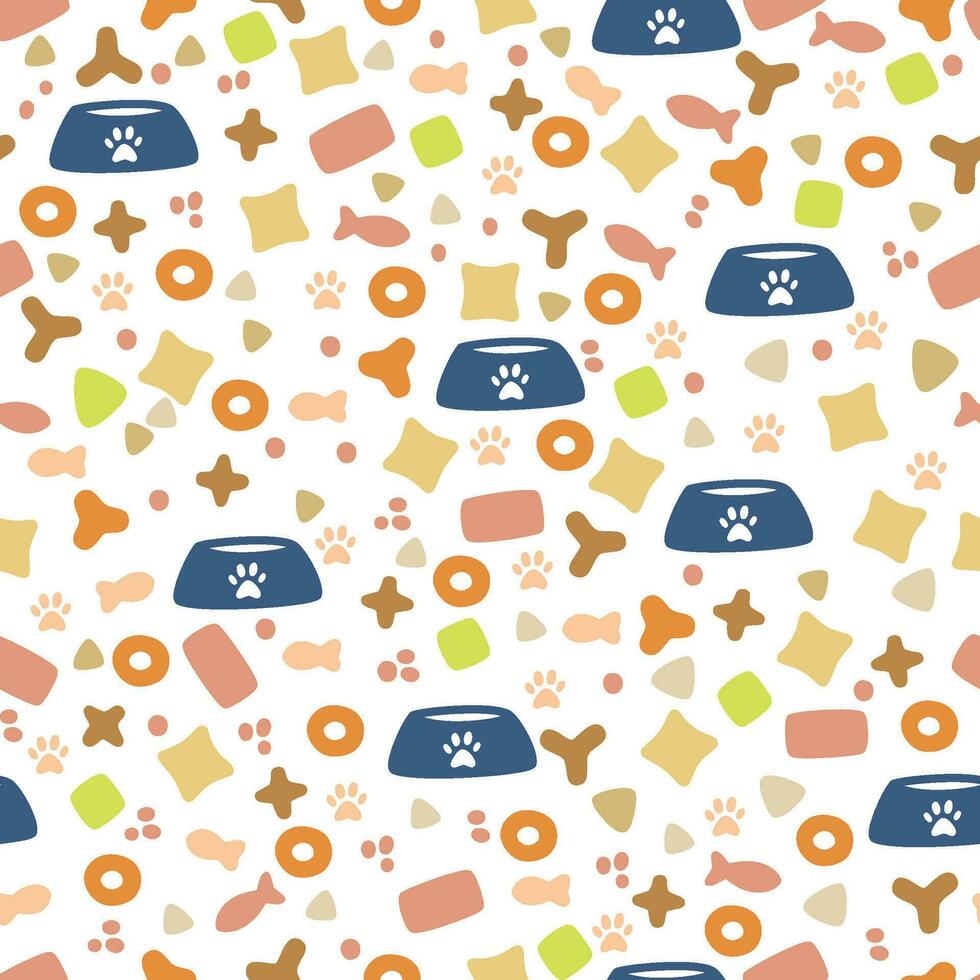 pet food seamless pattern. vector pet food seamless pattern background. a pile of granulated cat food. packaging pets food. kitten food pattern background. kitten food pattern.
