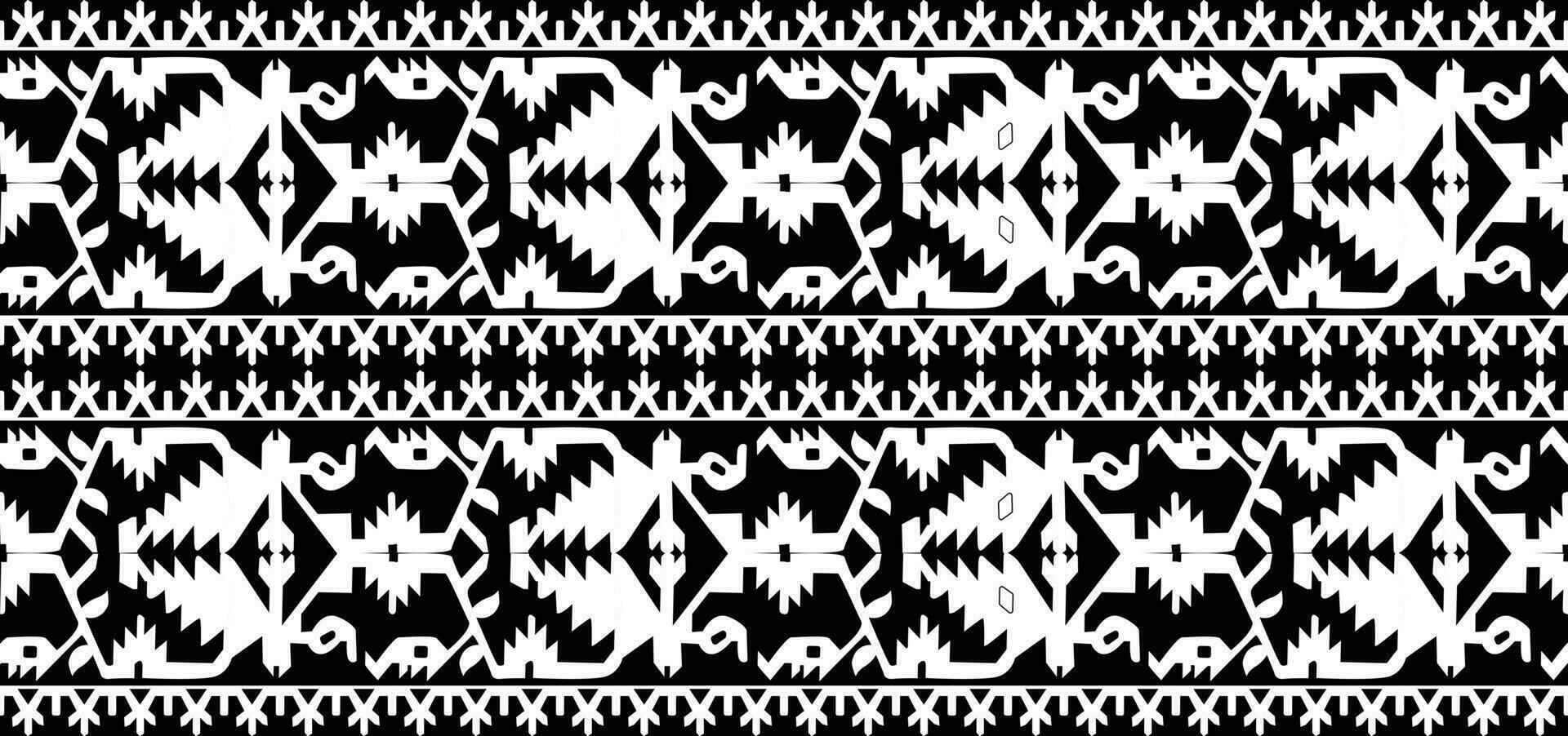 Jamdani sari border pattern design. Vector seamless fabric pattern design.