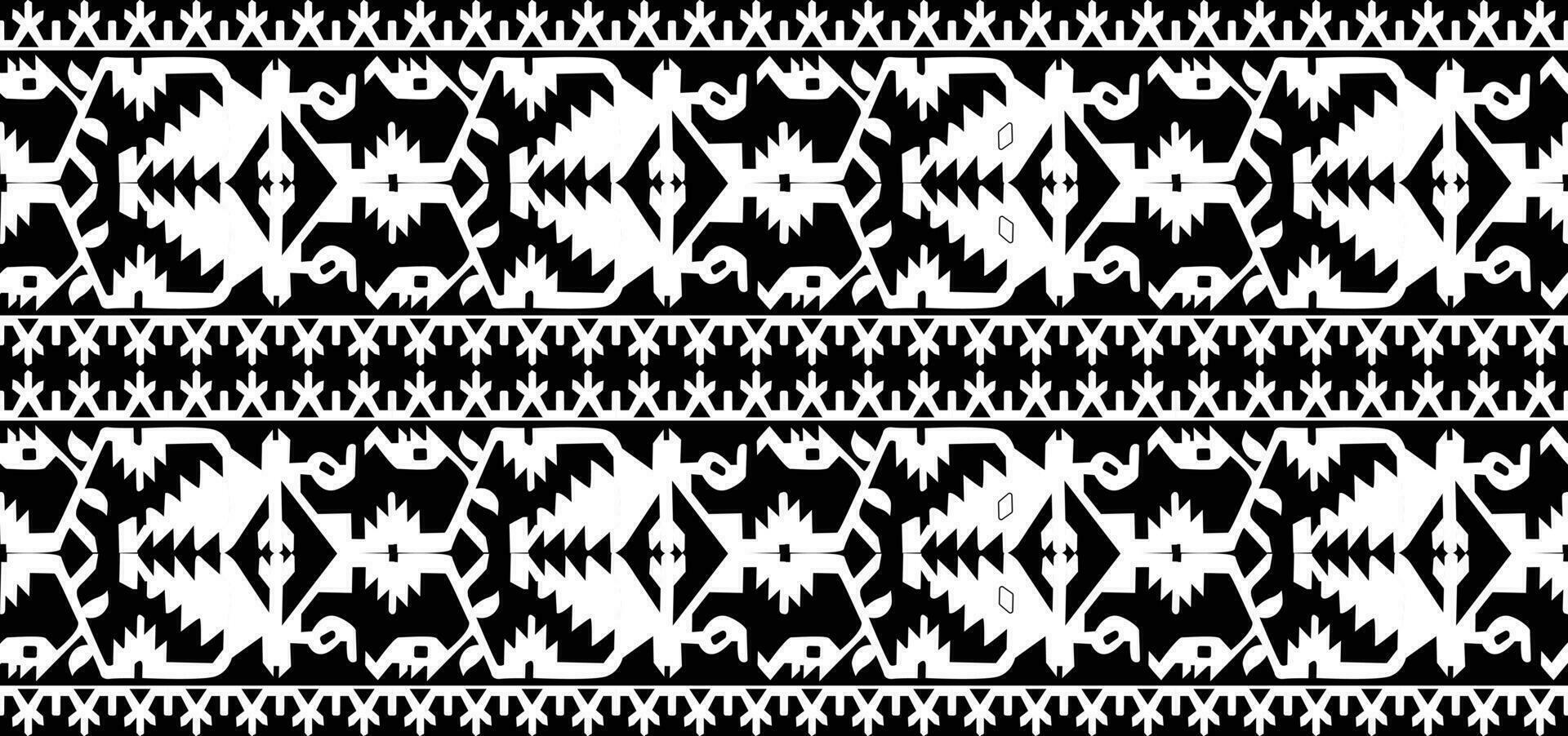 Jamdani sari border pattern design. Vector seamless fabric pattern design.