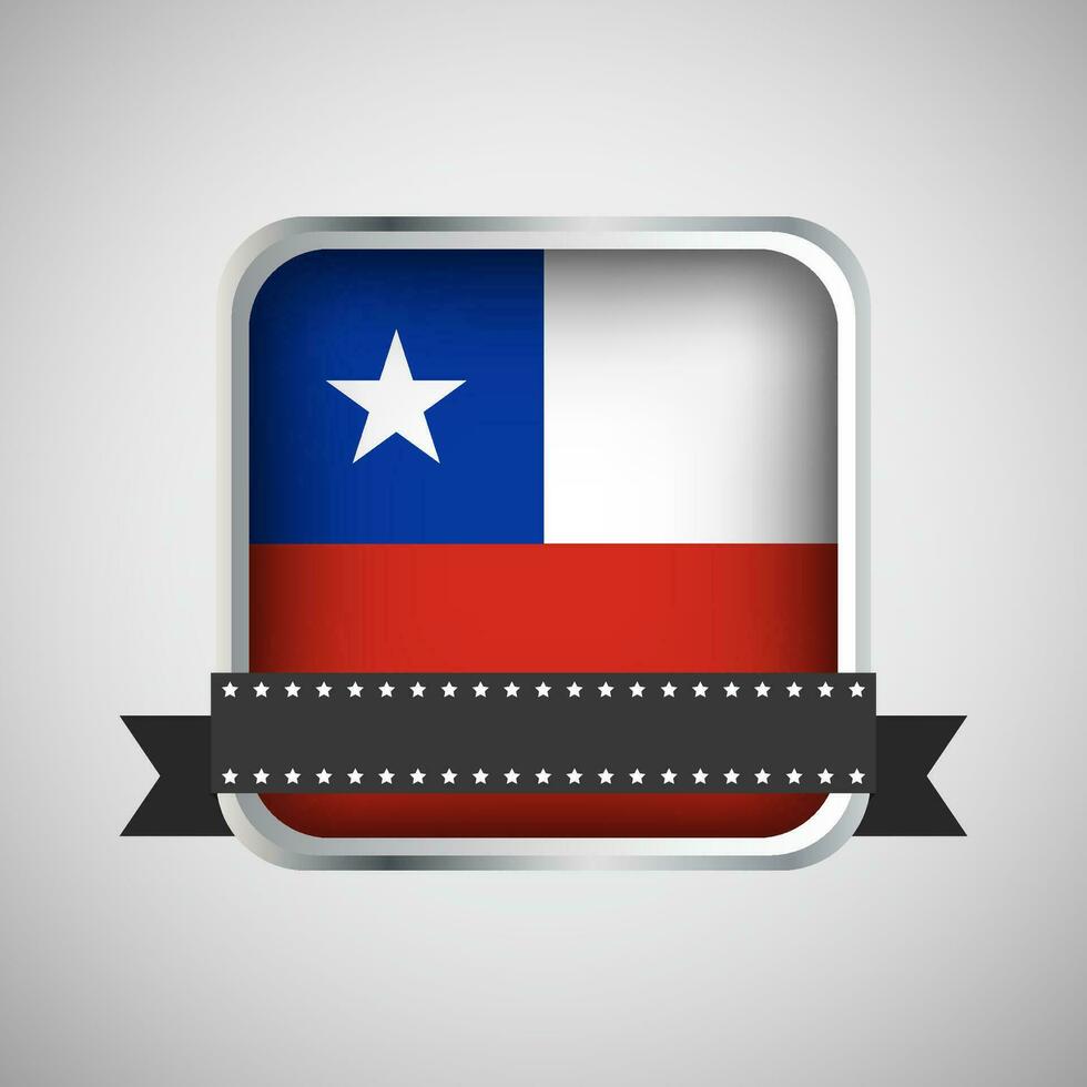 vector redondo bandera con Chile bandera