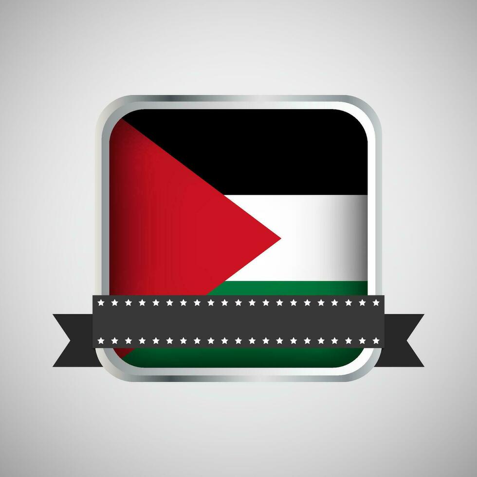 vector redondo bandera con Palestina bandera