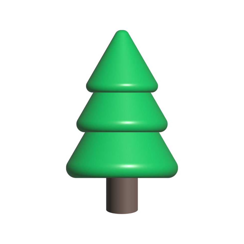 verde Natale albero su un' trasparente sfondo png