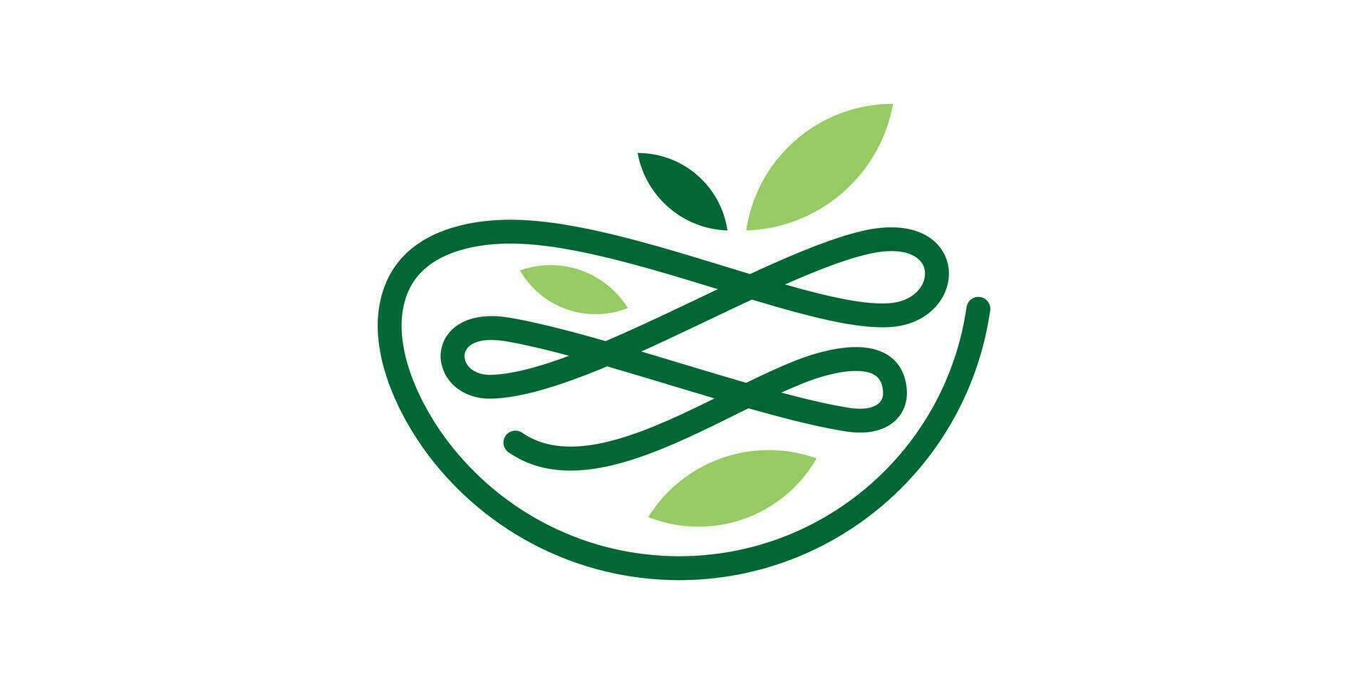 logo combination of illustration of a bird's nest with plants. icon, vector, symbol. vector