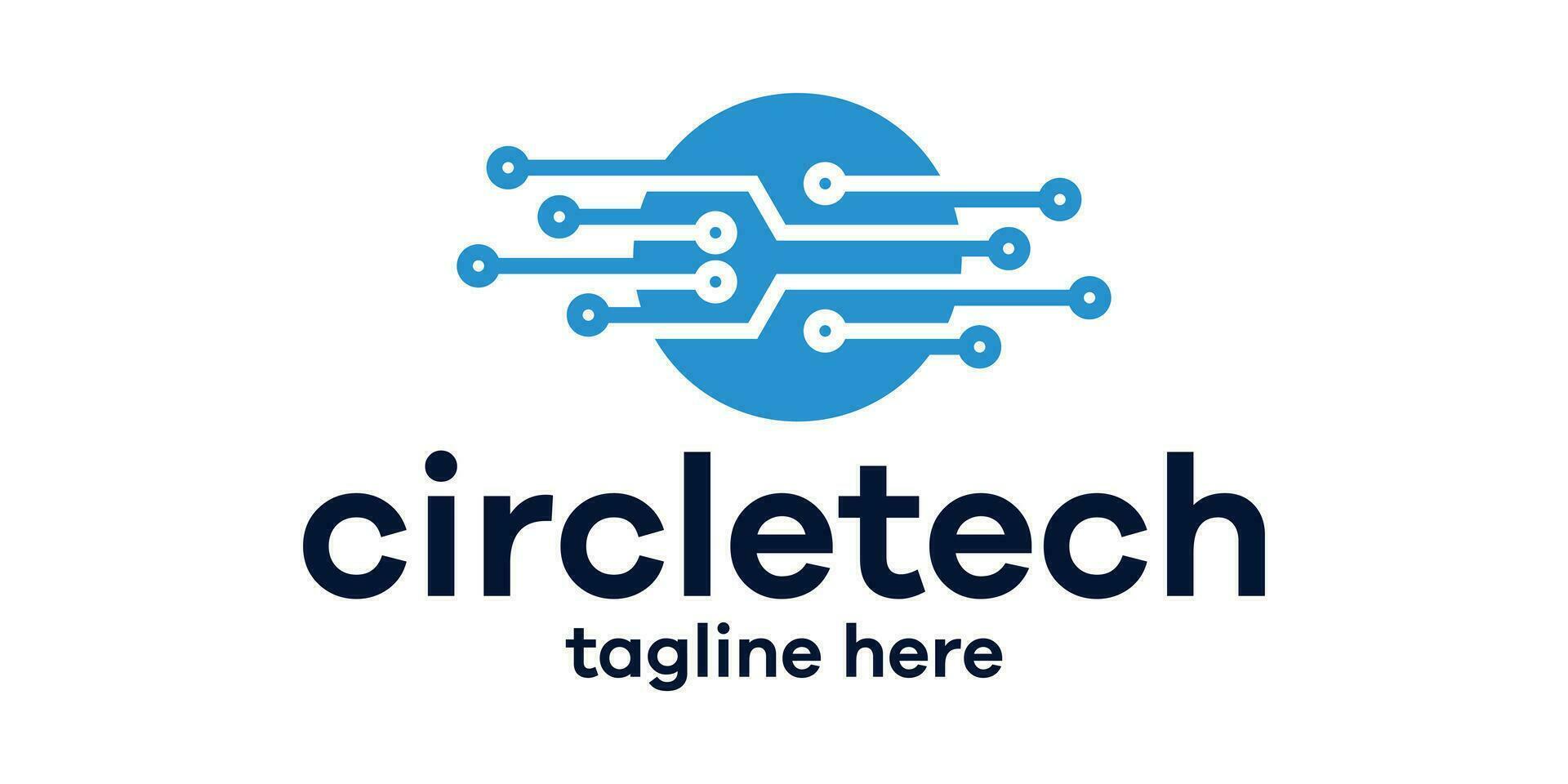 logo design circle tech modern icon vector illustration