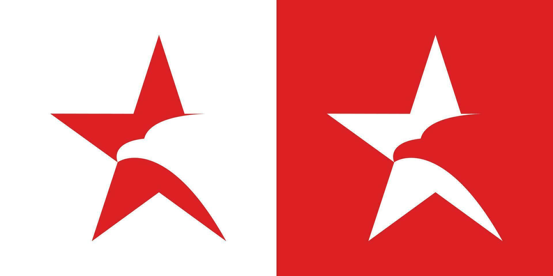 logo diseño estrella y águila icono vector ilustración