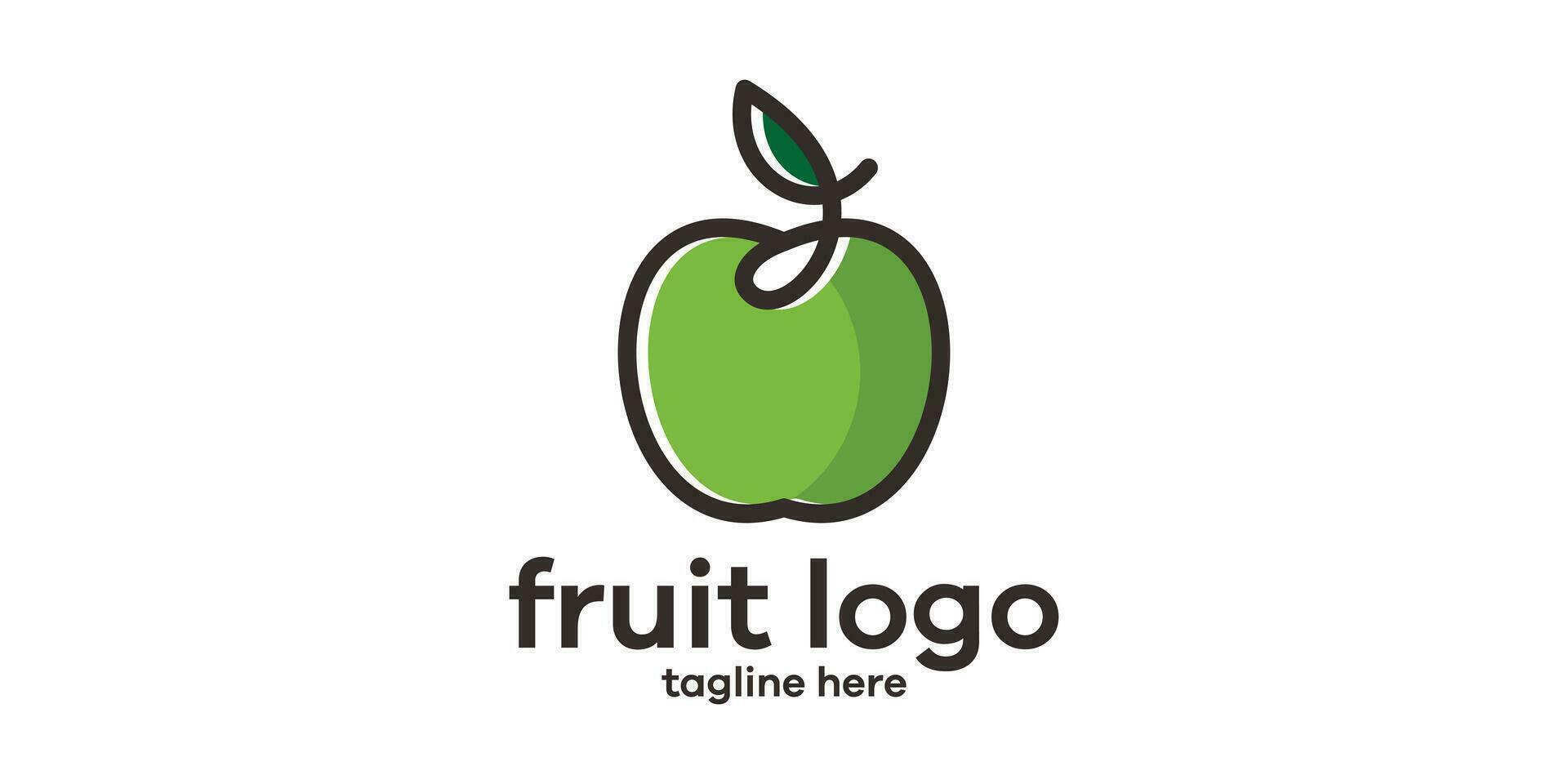 logo diseño Fruta minimalista icono vector inspiración