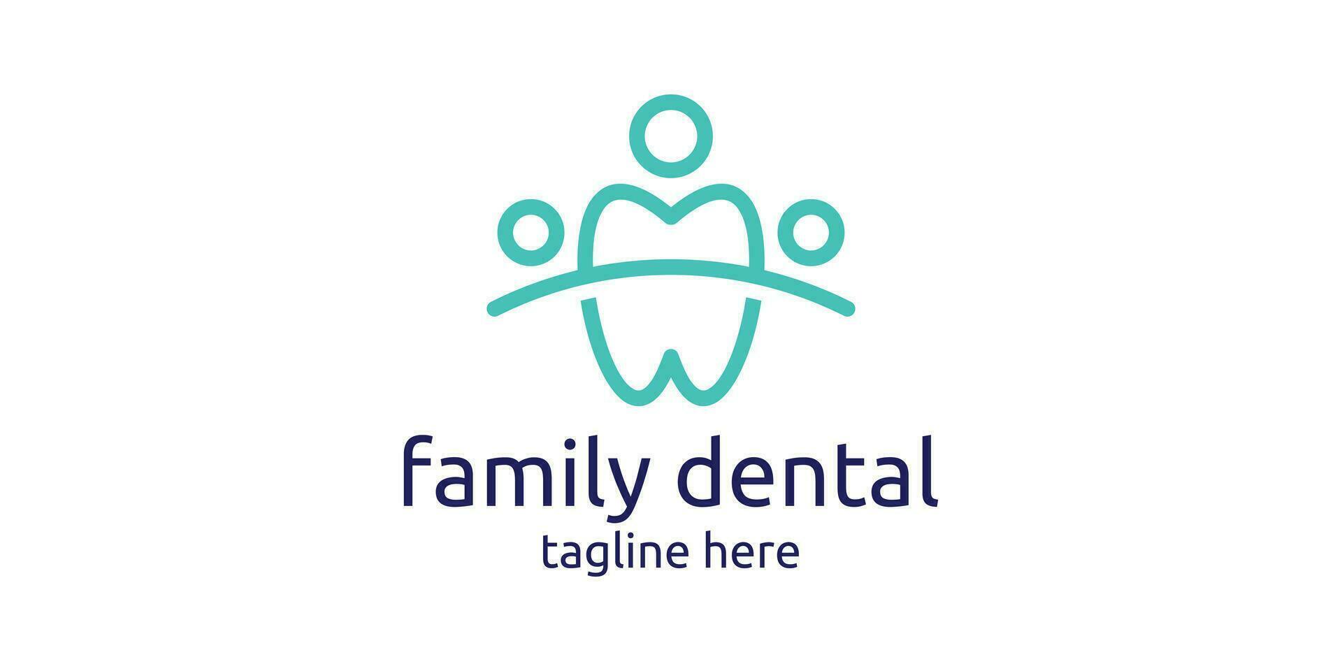 logo design combining tooth shapes with people, dental care logo. vector