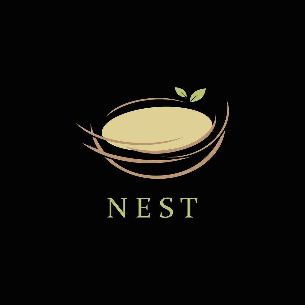 Bird Nest Logo Template Vector Illustration