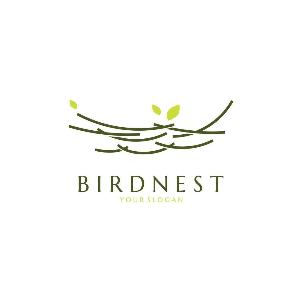 Bird Nest Logo Template Vector Illustration