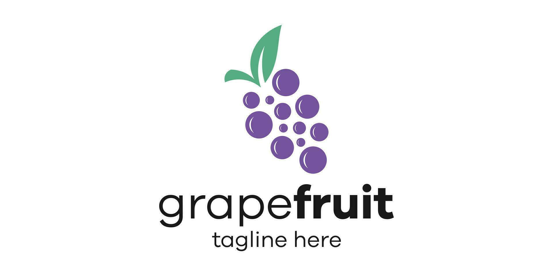 logo design fruit grape icon vector inspiration