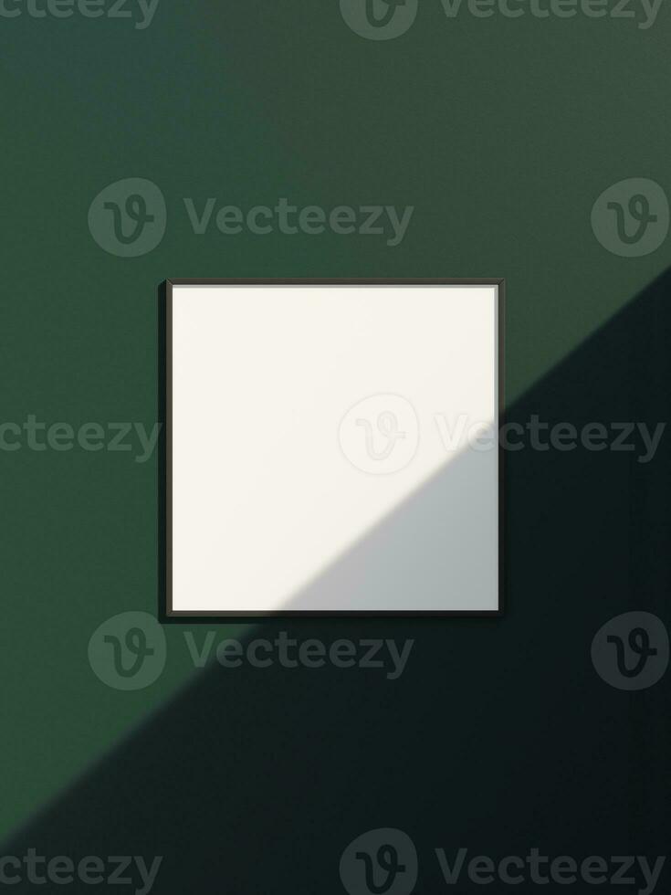 Empty framed canvas for mockups and art illustrations photo