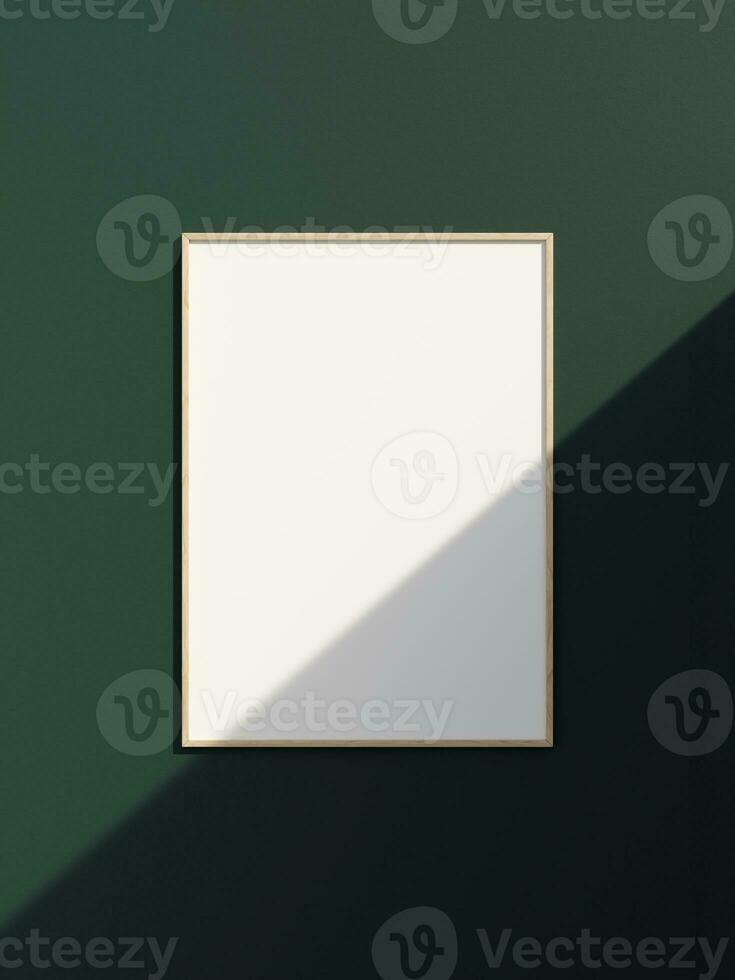 Empty framed canvas for mockups and art illustrations photo
