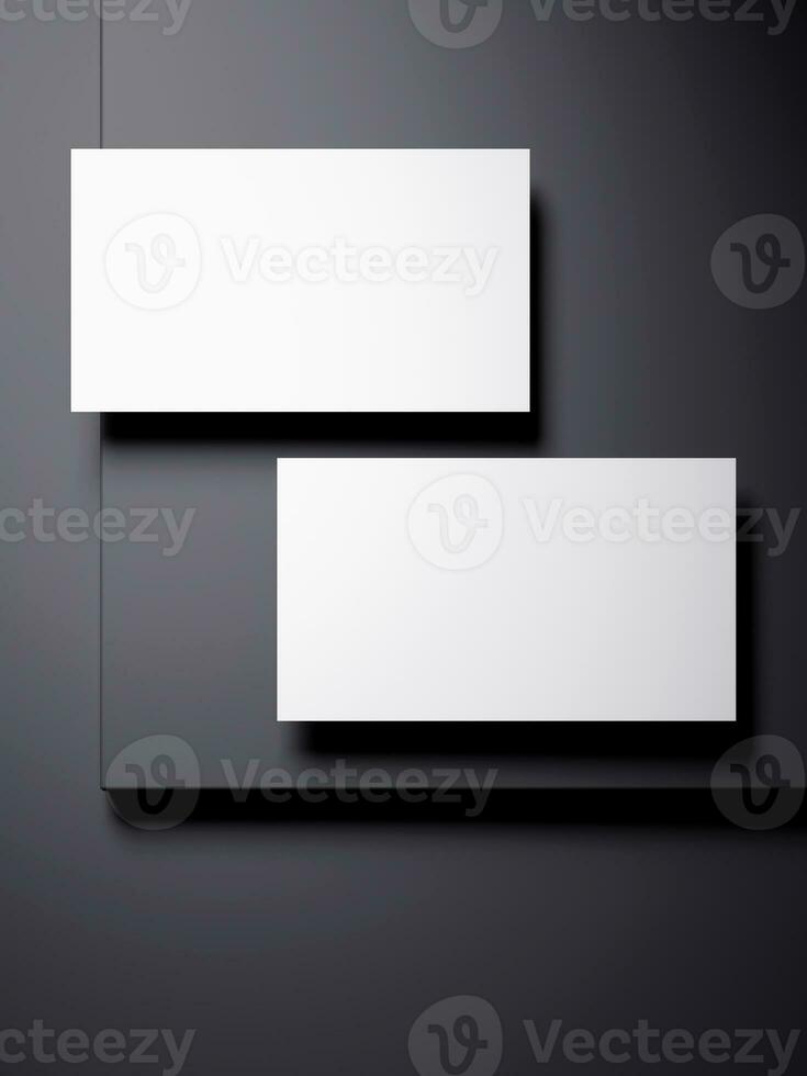 White business card with elegant dark background photo