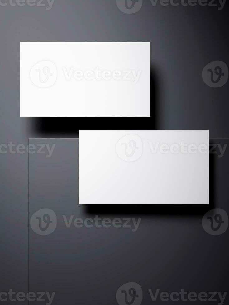 White business card with elegant dark background photo