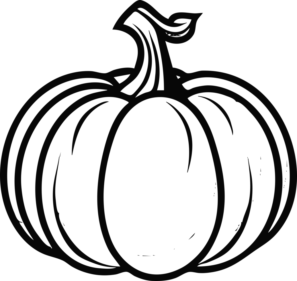 ai generado calabaza contorno vector ilustración png