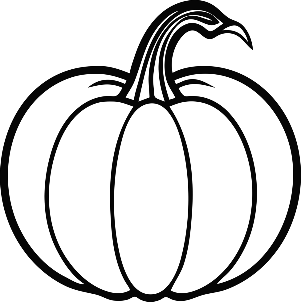 AI generated pumpkin outline vector illustration 35281412 PNG