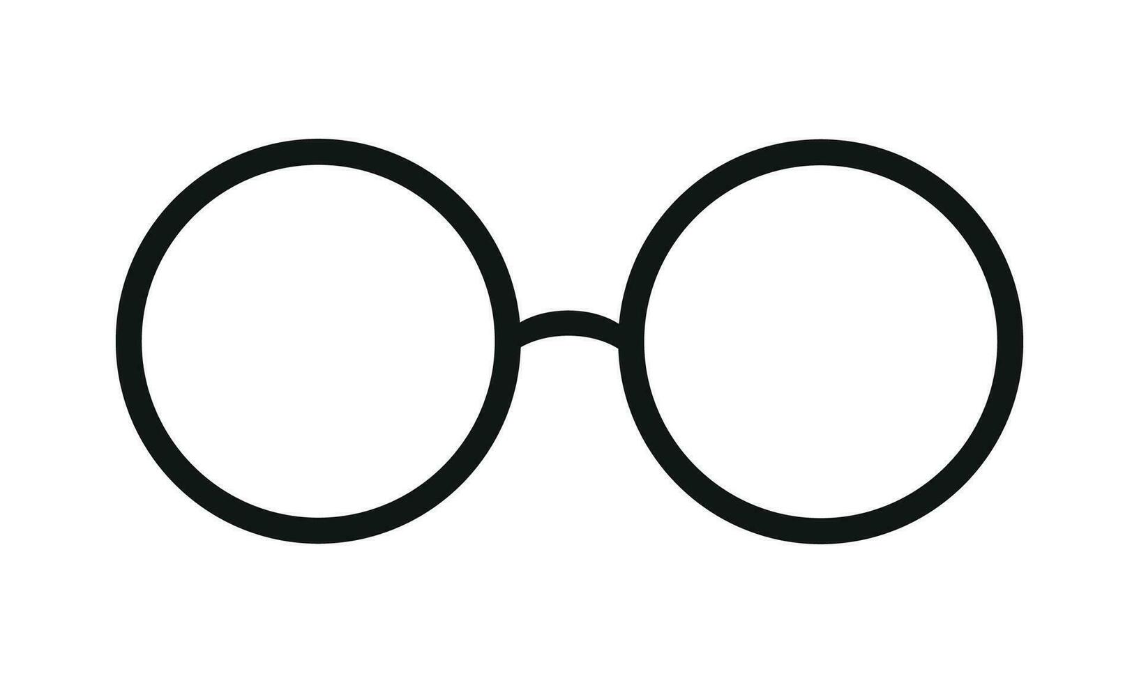 Vector retro round spectacles icon glasses frame symbol