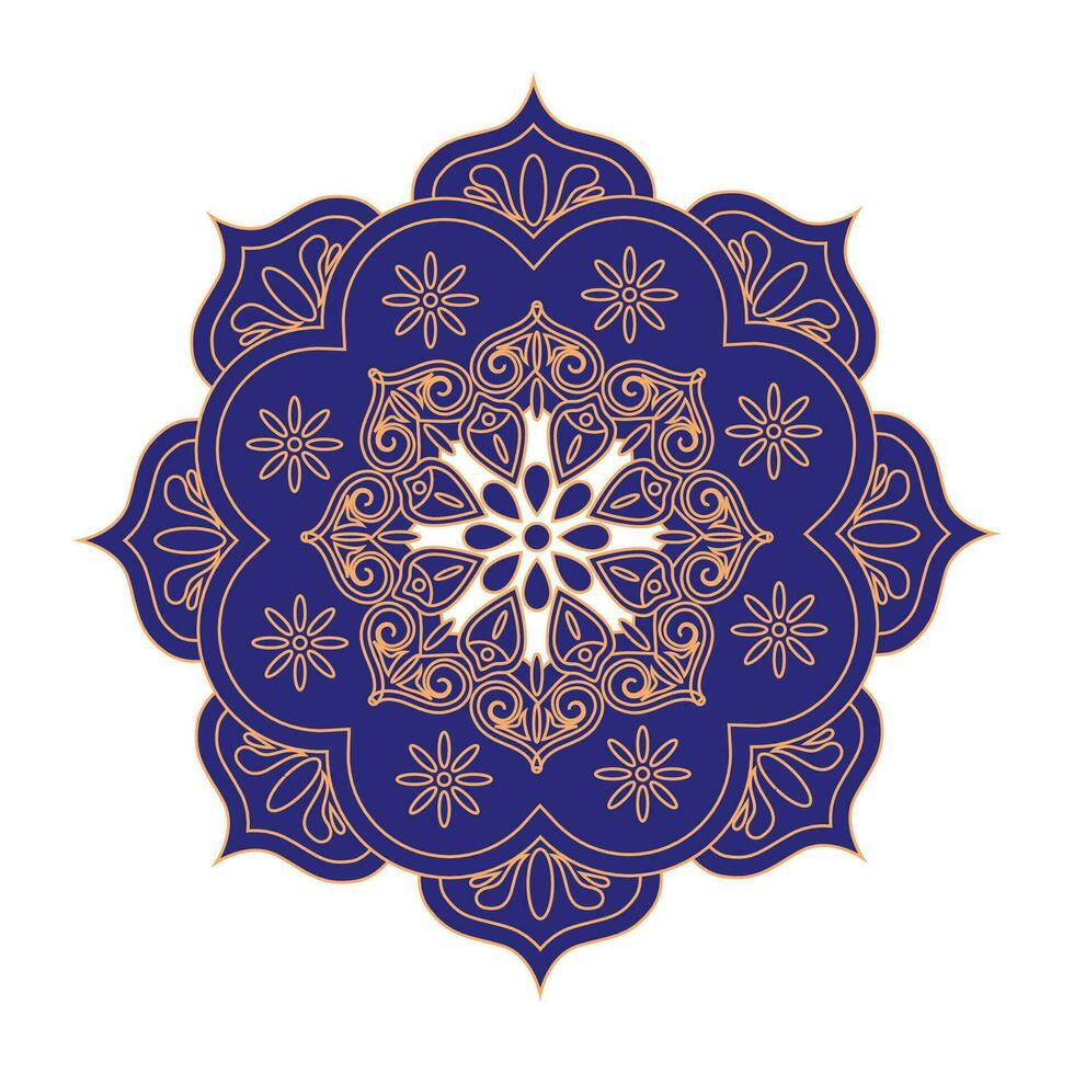 Vector beautiful mandala ornament design with geometric circle element made