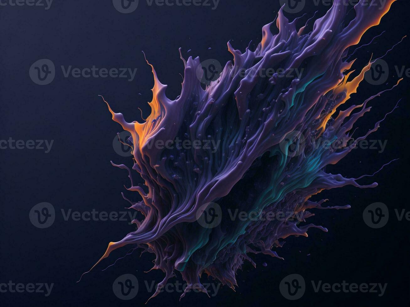 AI generated Abstract colorful splatter, paint, brush strokes watercolor, stain grunge isolated on clear background, colored spray, With different colors photo