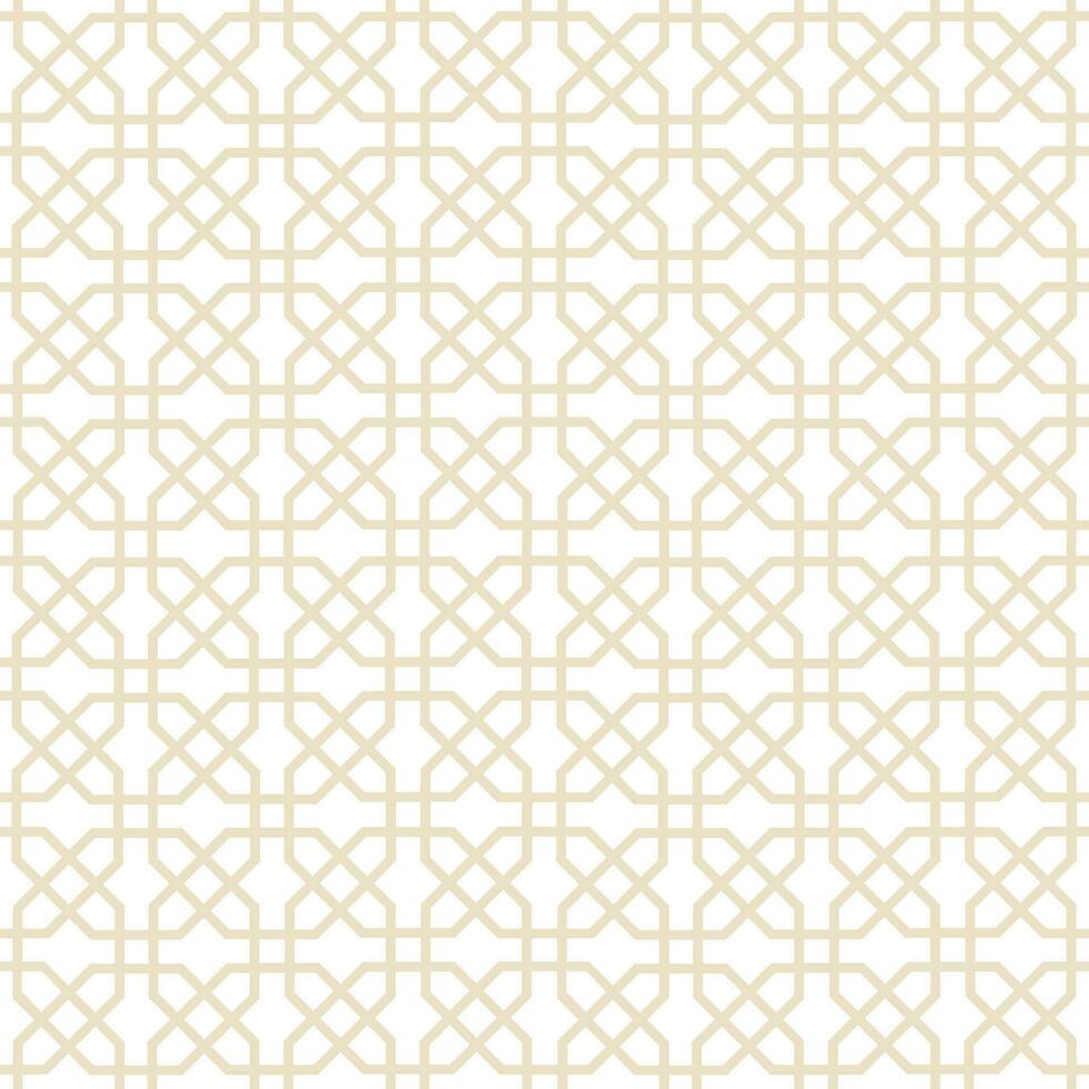 Arabesque seamless pattern. Arabic line abstract ornament with geometric shapes. vector
