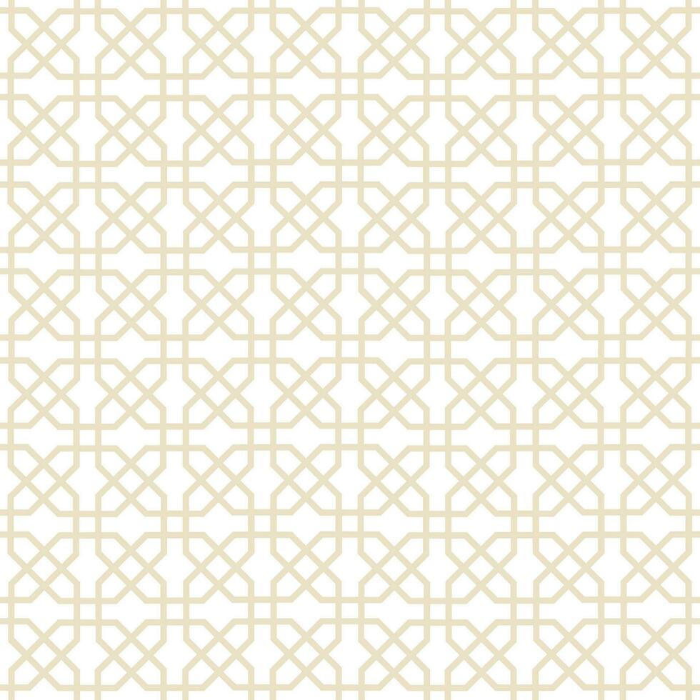 Arabesque seamless pattern. Arabic line abstract ornament with geometric shapes. vector