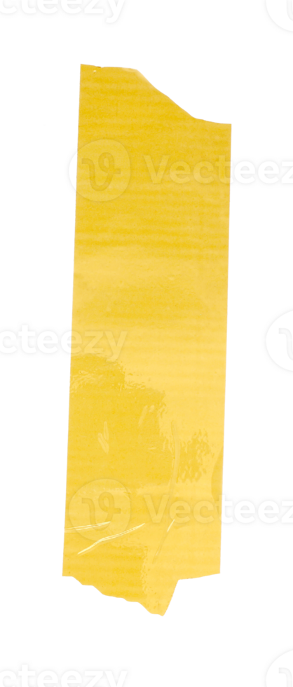 yellow tapes on transparent background png file. torn yellow sticky tape, adhesive pieces