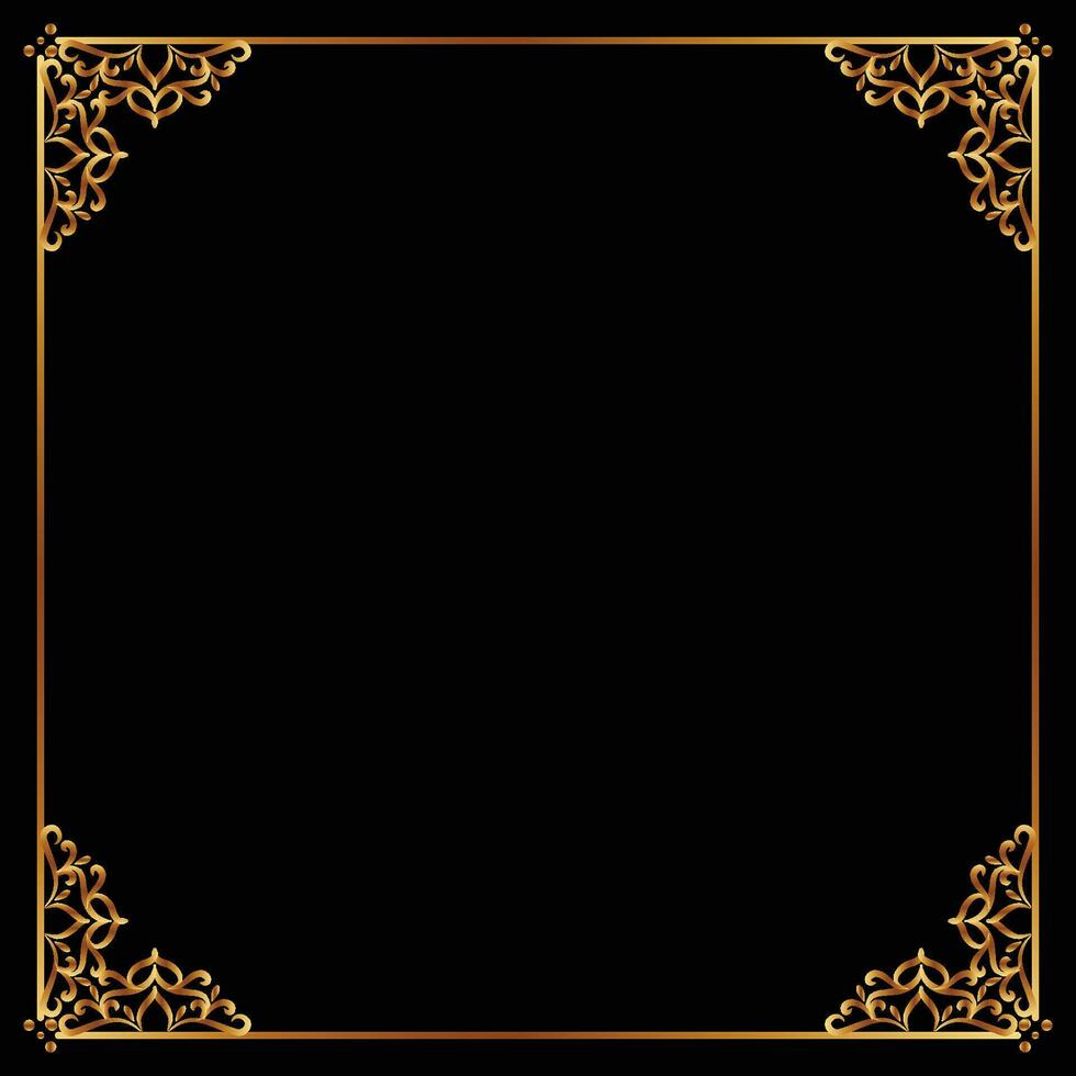 Vector decorative background with an elegant gold border