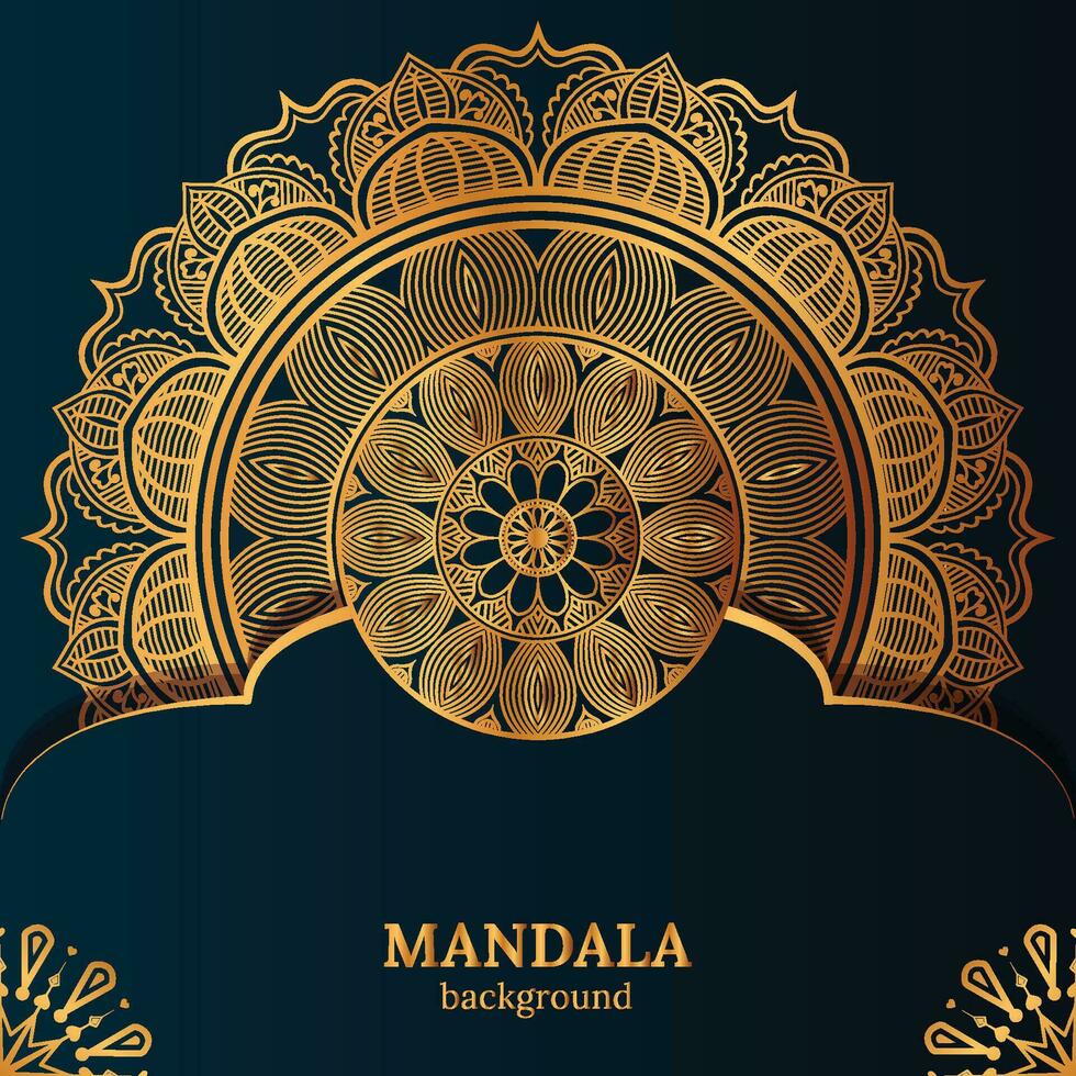 plantilla de fondo de diseño de mandala ornamental de lujo vector