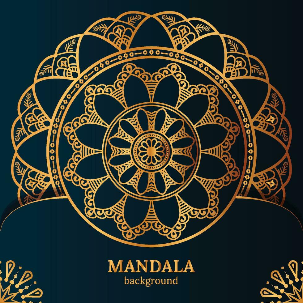 plantilla de fondo de diseño de mandala ornamental de lujo vector