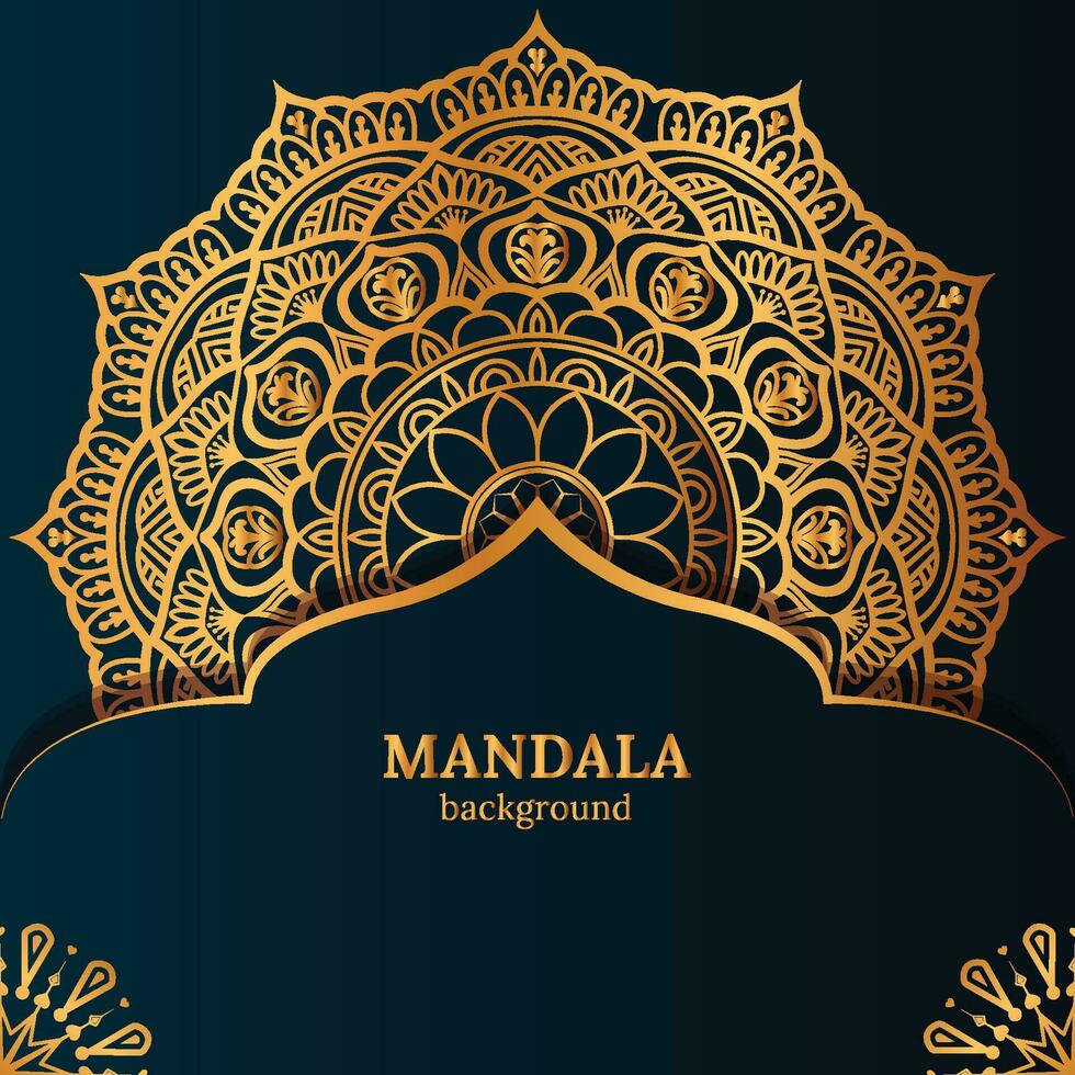 plantilla de fondo de diseño de mandala ornamental de lujo vector