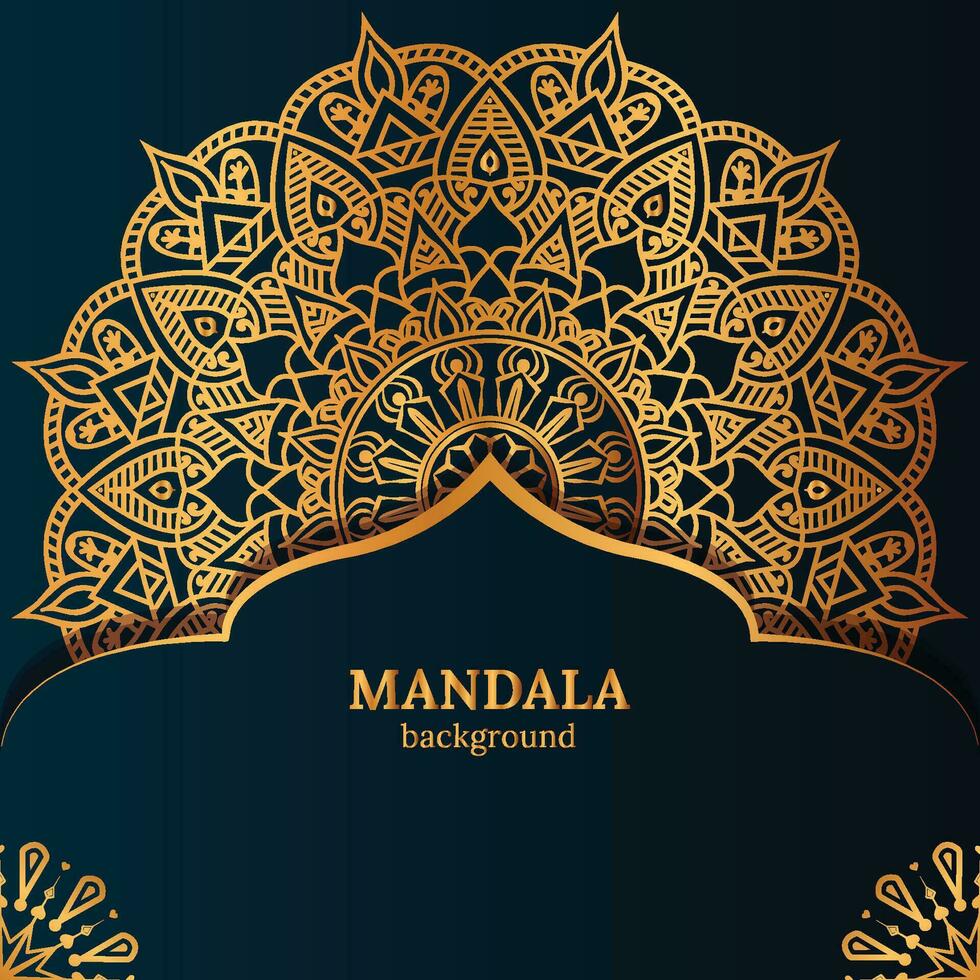 plantilla de fondo de diseño de mandala ornamental de lujo vector