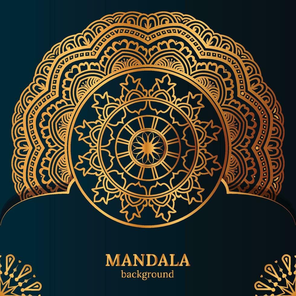 plantilla de fondo de diseño de mandala ornamental de lujo vector