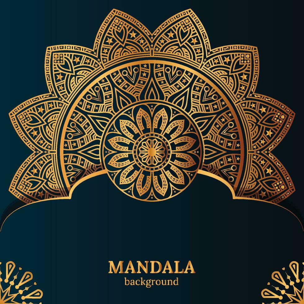 plantilla de fondo de diseño de mandala ornamental de lujo vector