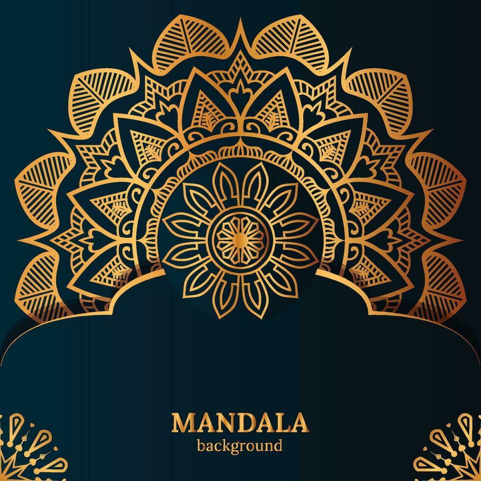 plantilla de fondo de diseño de mandala ornamental de lujo vector